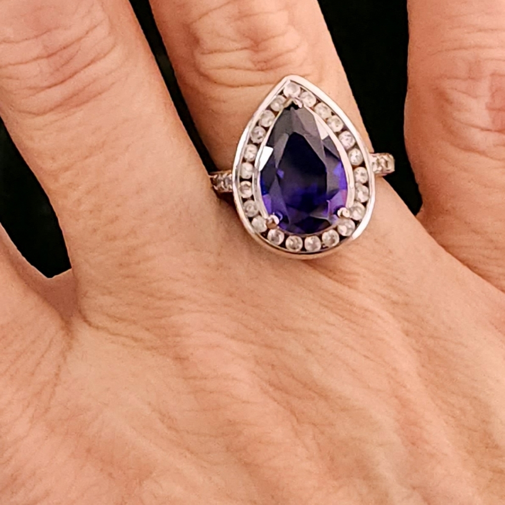 Vintage Sterling Amethyst Ring